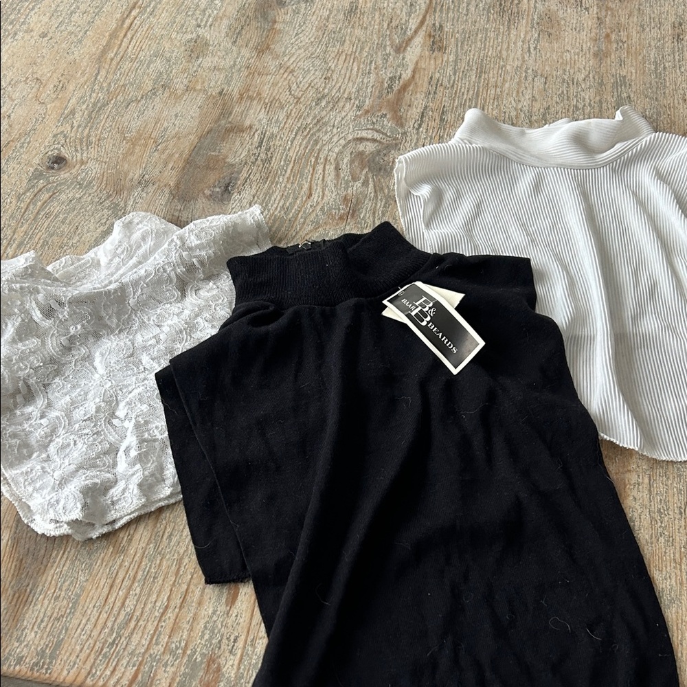 Vintage Black and White  Dickeys - set of 3